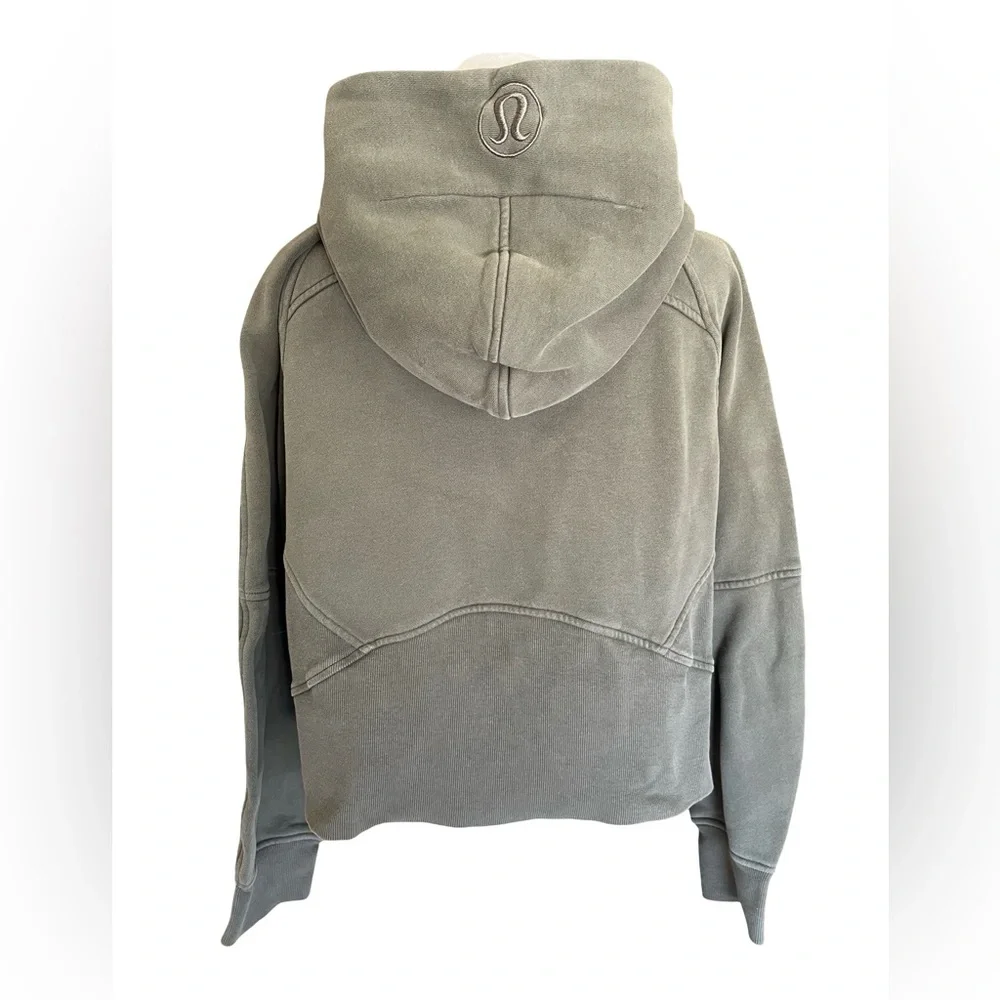 LULULEMON Scuba Oversized Full Zip Hoodie M/L Green Sweatshirt W3EOZS Logo Hood - Picture 5 of 9